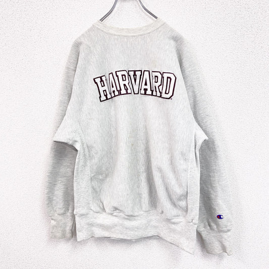 90s　Champion　チャンピオン　リバースウィーブ　スウェット/トレーナー　ワッペン　刺繍タグ　霜降りグレー　XLサイズ