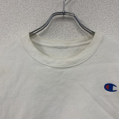 Champion　チャンピオン　スウェット/トレーナー　刺繍ロゴ　ワンポイント　白　ホワイト