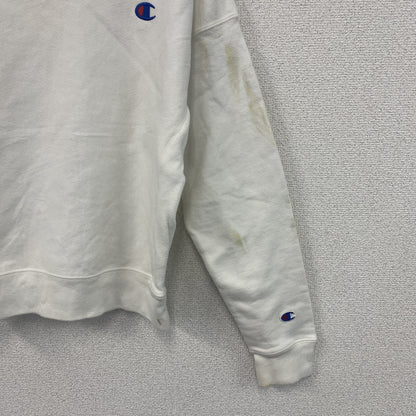 Champion　チャンピオン　スウェット/トレーナー　刺繍ロゴ　ワンポイント　白　ホワイト