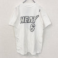 古着 used　adidas アディダス　半袖ロゴワッペンTシャツ　マイアミ・ヒート　レブロンジェームズ　＃6　Mサイズ
