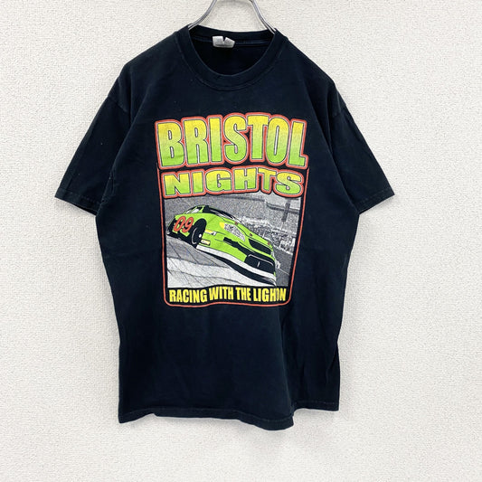 JERZEES　ジャージーズ　半袖プリントTシャツ　レーシング　黒　ブラック　Lサイズ