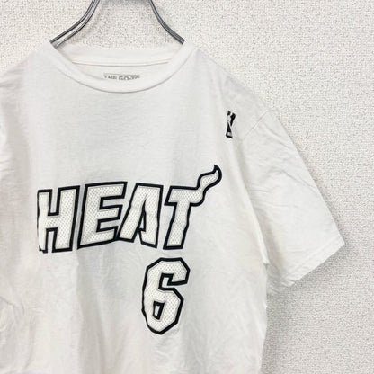 古着 used　adidas アディダス　半袖ロゴワッペンTシャツ　マイアミ・ヒート　レブロンジェームズ　＃6　Mサイズ
