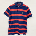 POLO RALPH LAUREN　ポロラルフローレン　半袖ポロシャツ　ボーダー　赤　紺　レッド　ネイビー　Mサイズ