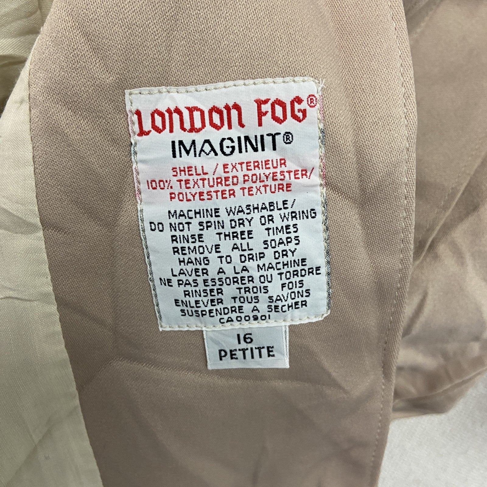 LONDON FOG　ロンドンフォグ　トレンチコート　ベージュ　16サイズ