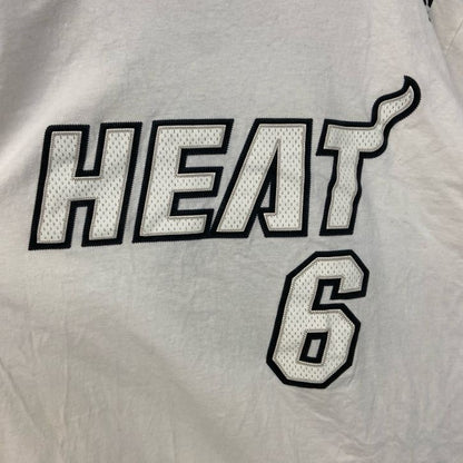 古着 used　adidas アディダス　半袖ロゴワッペンTシャツ　マイアミ・ヒート　レブロンジェームズ　＃6　Mサイズ