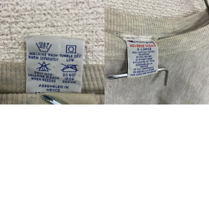 90s　Champion　チャンピオン　リバースウィーブ　スウェット/トレーナー　ワッペン　刺繍タグ　霜降りグレー　XLサイズ