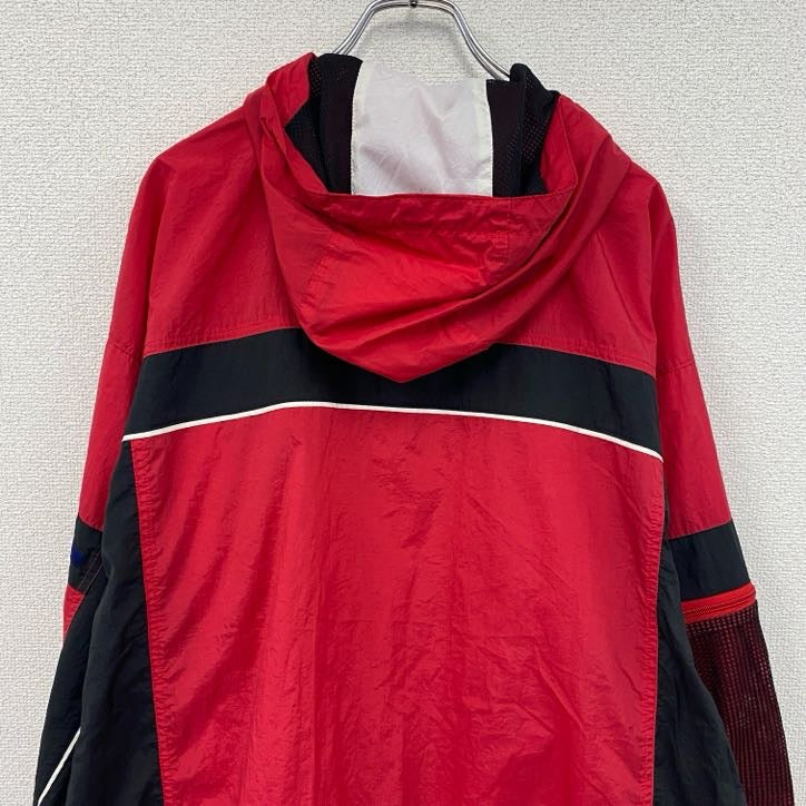 90s～　Columbia　コロンビア　ハーフジッププルオーバーパーカー　アノラックパーカー　赤　レッド　XLサイズ