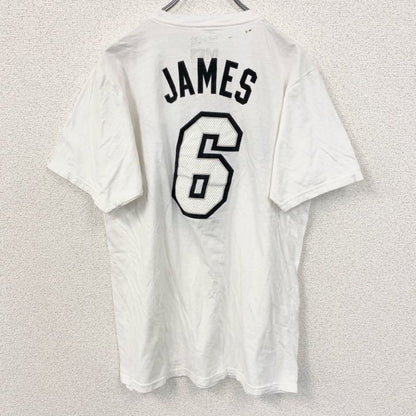 古着 used　adidas アディダス　半袖ロゴワッペンTシャツ　マイアミ・ヒート　レブロンジェームズ　＃6　Mサイズ