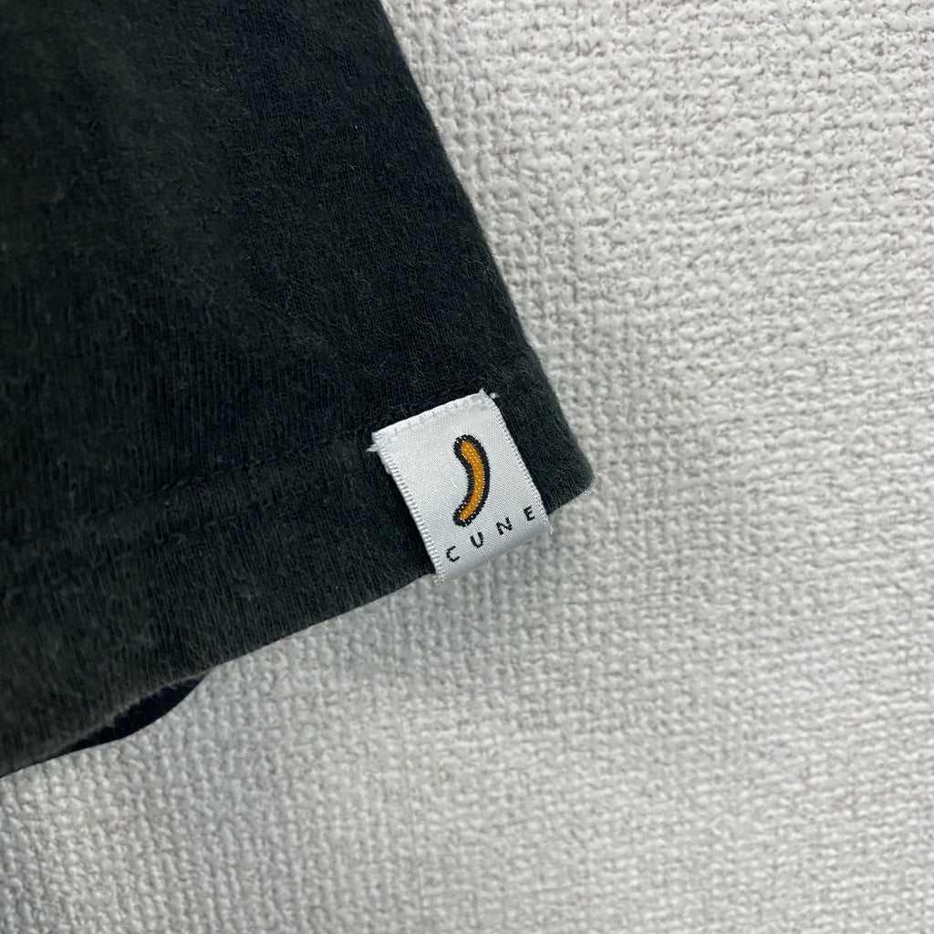 CUNE　半袖プリントTシャツ　黒　ブラック　Lサイズ