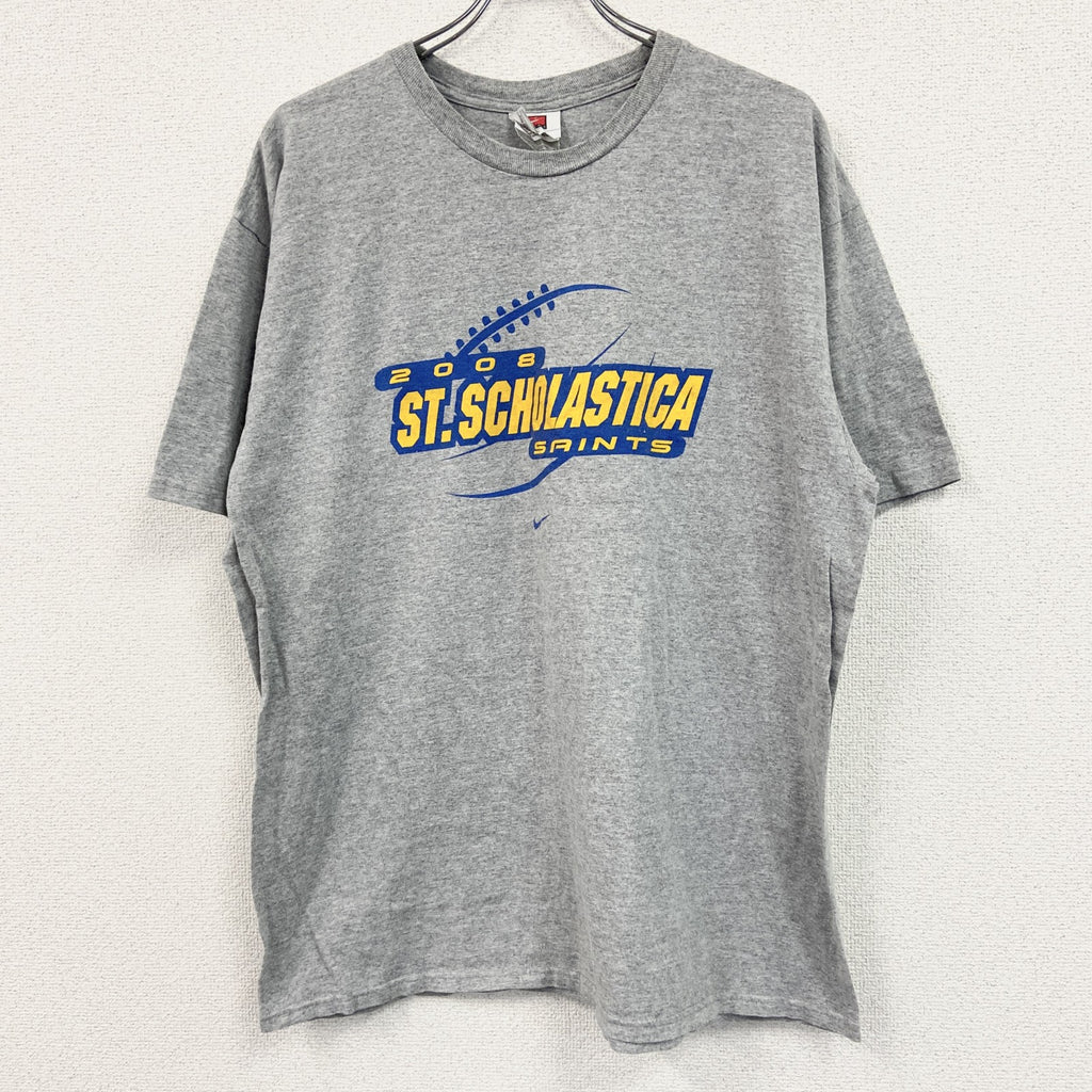 90s　NIKE　ナイキ　半袖プリントTシャツ　ヴィンテージ　グレー　XLサイズ