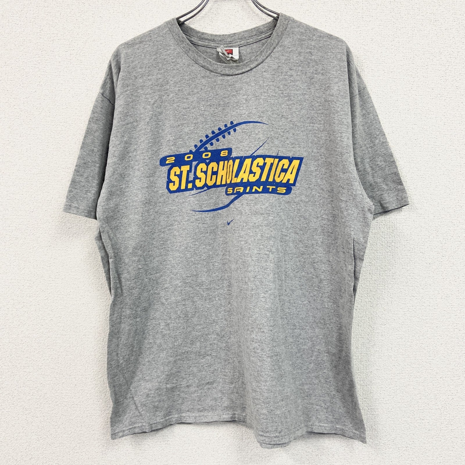 90s　NIKE　ナイキ　半袖プリントTシャツ　ヴィンテージ　グレー　XLサイズ