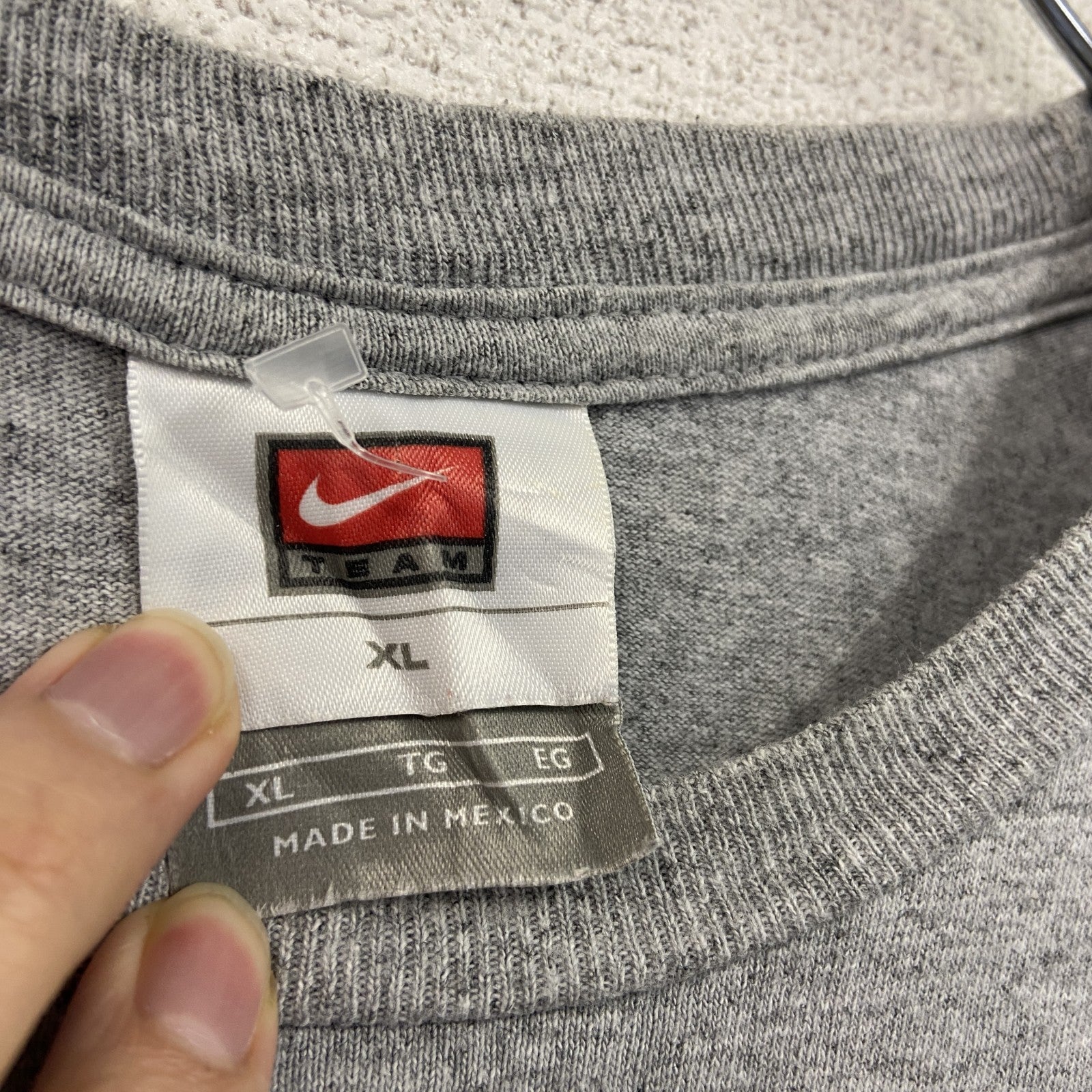 90s　NIKE　ナイキ　半袖プリントTシャツ　ヴィンテージ　グレー　XLサイズ
