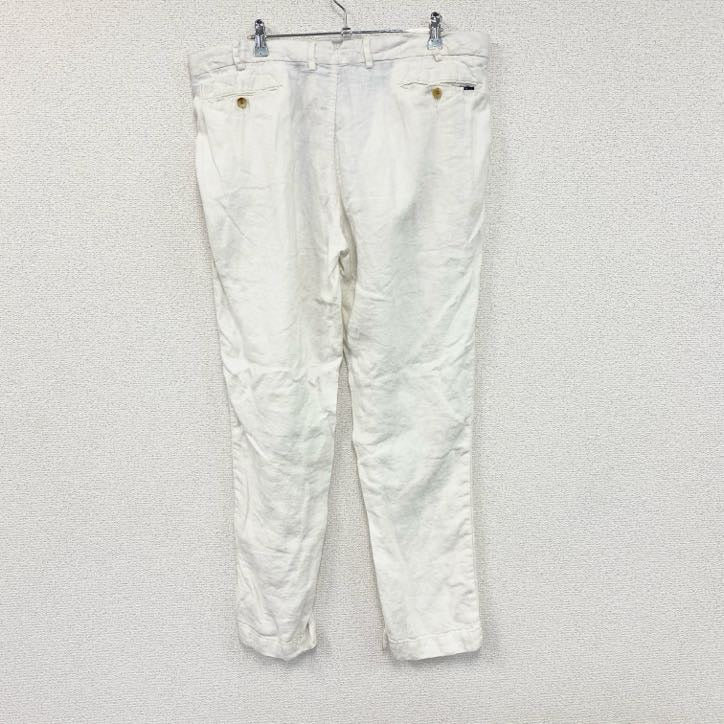 POLO RALPH LAUREN　ポロラルフローレン　リネンパンツ　リネンスラックス　ホワイト　W38