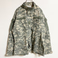 古着 used　長袖ミリタリージャケット　米軍　迷彩　カモフラ柄　U.S ARMY　緑　レトロデザイン　秋冬服　Lサイズ