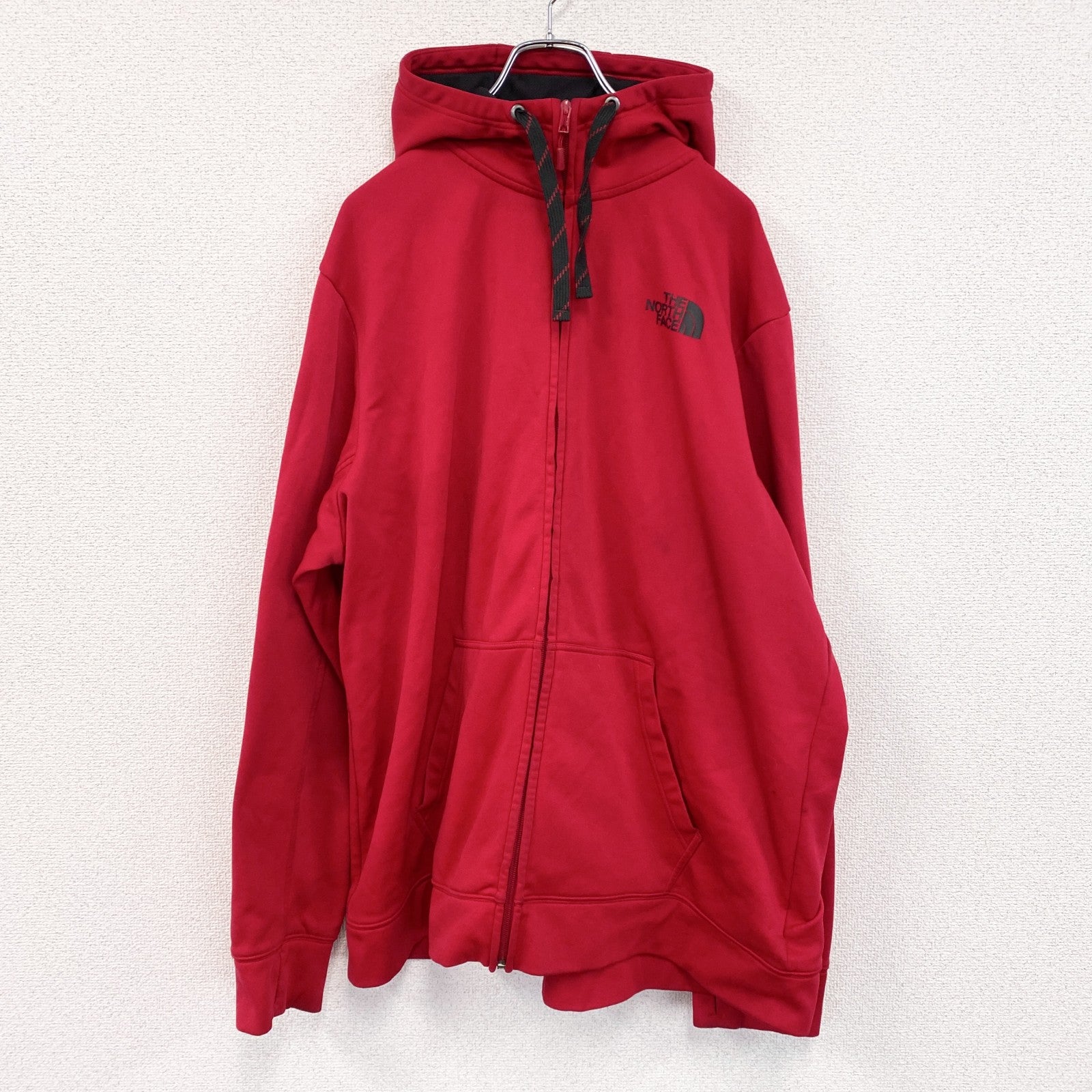 THE NORTH FACE　ザノースフェイス　フルジップスウェットパーカー/フーディー　赤　レッド　2XLサイズ