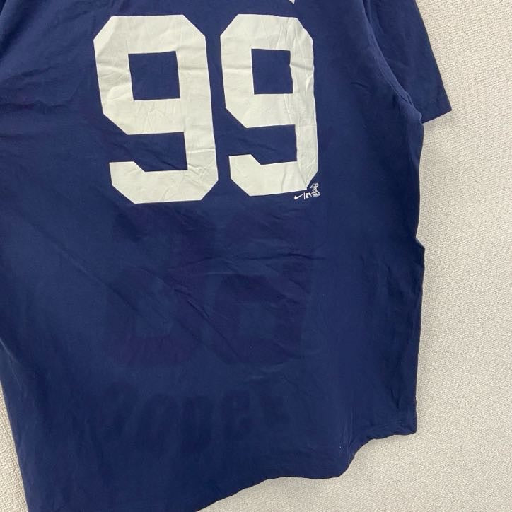 古着 used　NIKE ナイキ　アーロンジャッジ　ニューヨークヤンキース　半袖プリントTシャツ　紺　ネイビー　XLサイズ