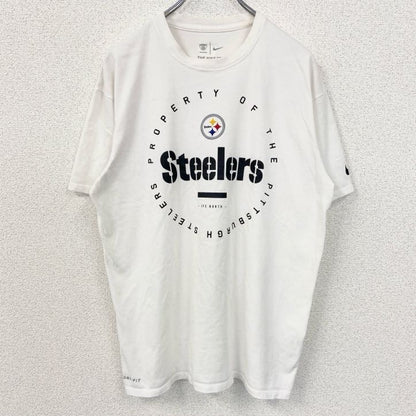 古着 used　NIKE ナイキ　半袖ロゴプリントTシャツ　NFL　ピッツバーグ・スティーラーズ　白　スポーツ　Sサイズ