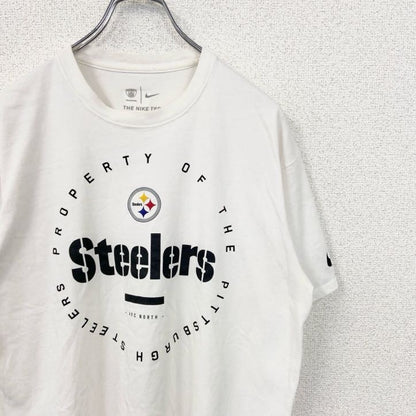 古着 used　NIKE ナイキ　半袖ロゴプリントTシャツ　NFL　ピッツバーグ・スティーラーズ　白　スポーツ　Sサイズ