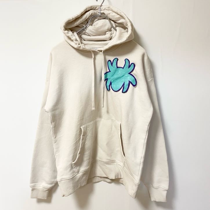 FILA　フィラ　スウェットパーカー/フーディー　ワンポイント　スパイダー　蜘蛛　白　ホワイト　Sサイズ