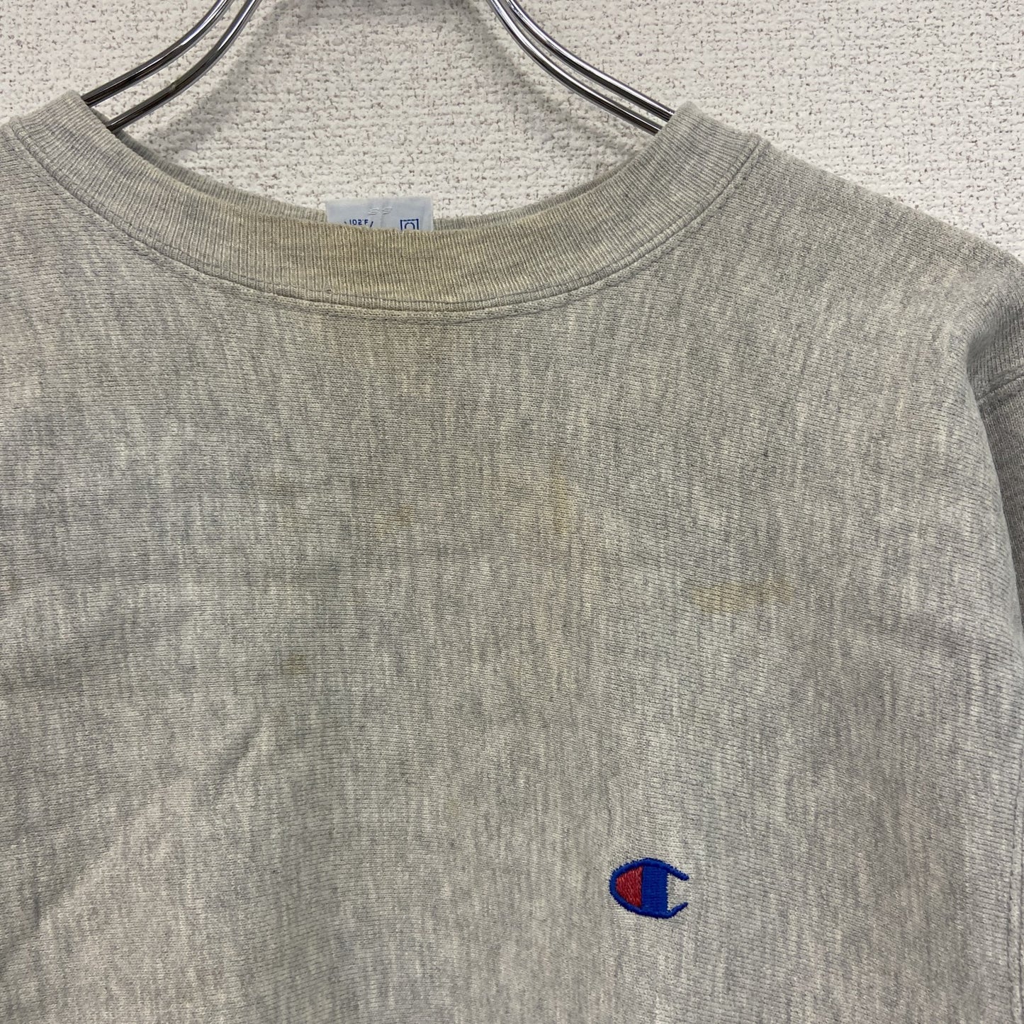 90s　Champion　チャンピオン　リバースウィーブ　スウェット/トレーナー　刺繍タグ　霜降りグレー　Mサイズ