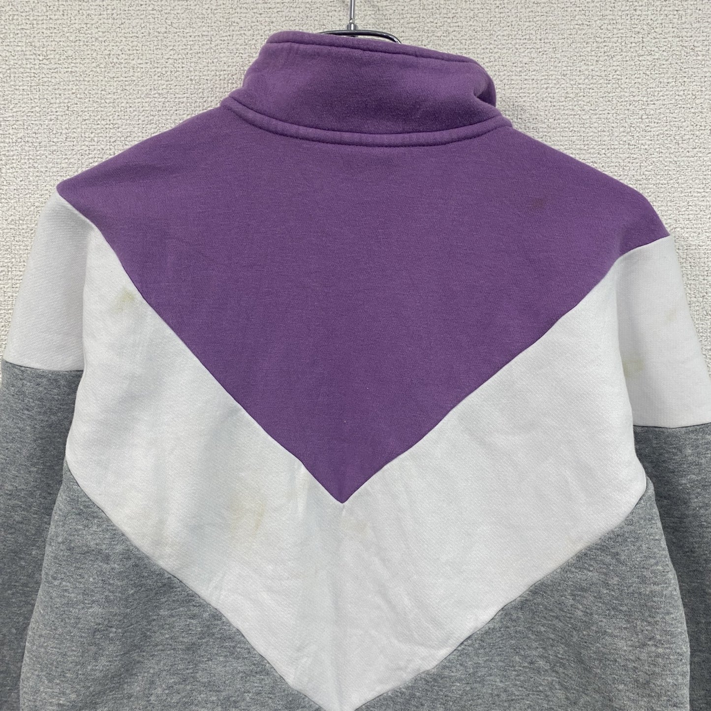 FILA　フィラ　ハーフジップスウェット/トレーナー　グレー　ホワイト　パープル　Mサイズ