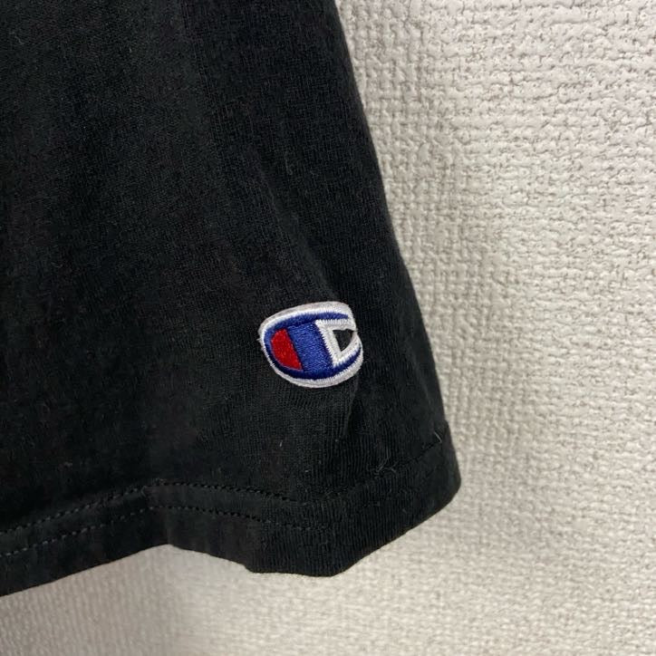 Champion　チャンピオン　半袖プリントTシャツ　Del City　両面プリント　クルーネック　現行　黒　ブラック　XLサイズ