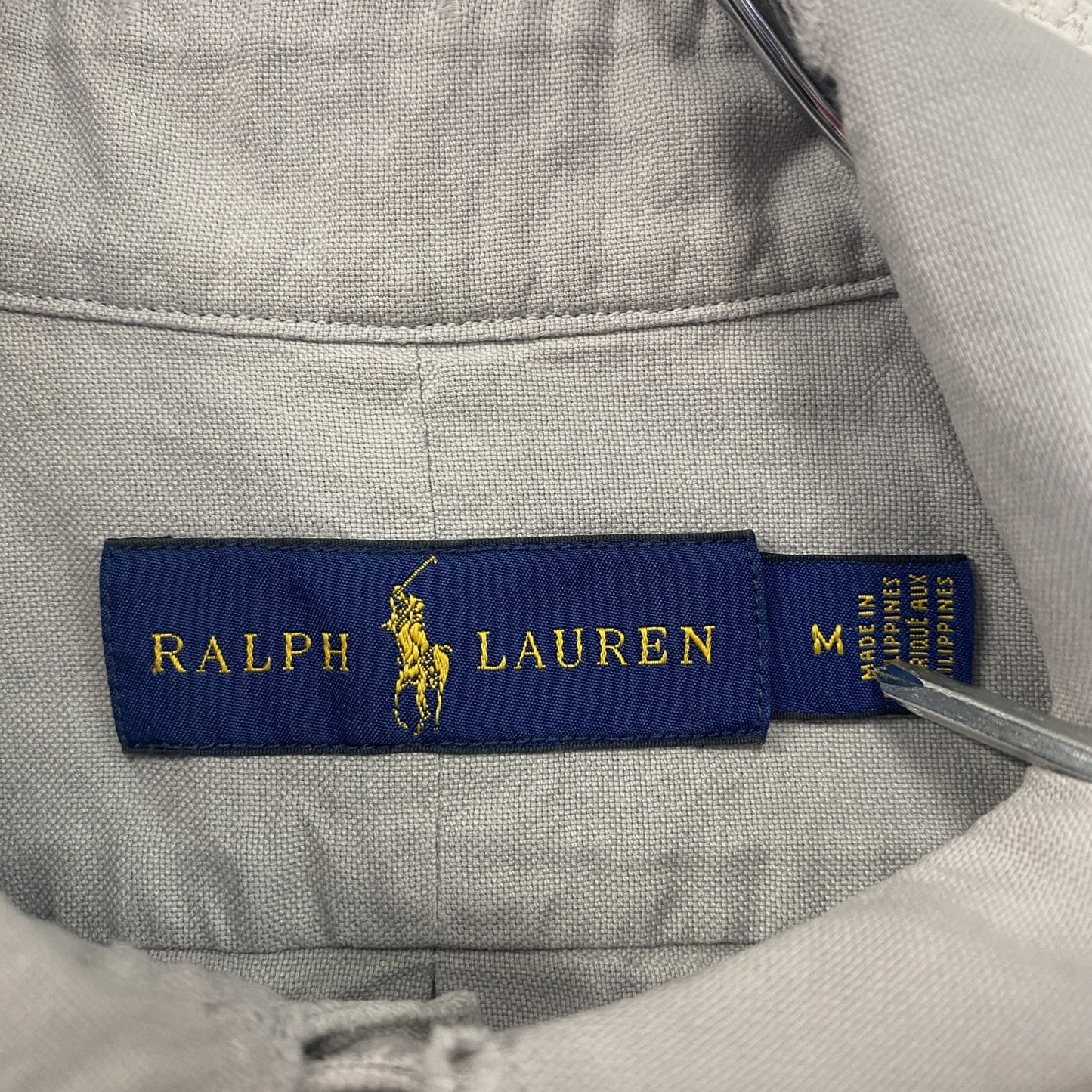 POLO RALPH LAUREN　ラルフローレン　長袖ボタンダウンシャツ　灰色　グレー　Mサイズ