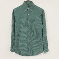 RALPH LAUREN　ラルフローレン　長袖シャツ　ストライプ　緑　グリーン　XSサイズ