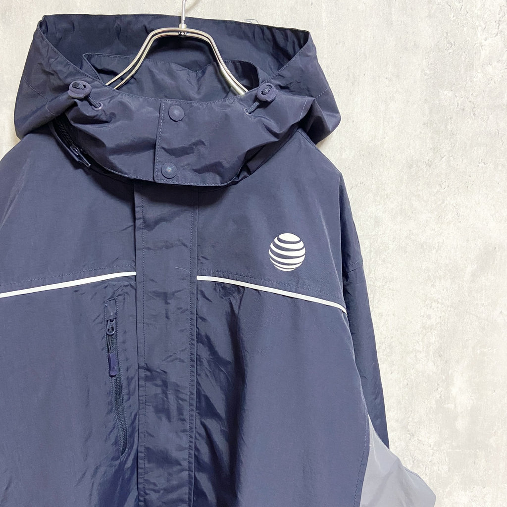 古着 used　AT＆T　ALPINE JACKET アルパインジャケット　長袖ナイロンジャケット　ネイビー　2XLサイズ