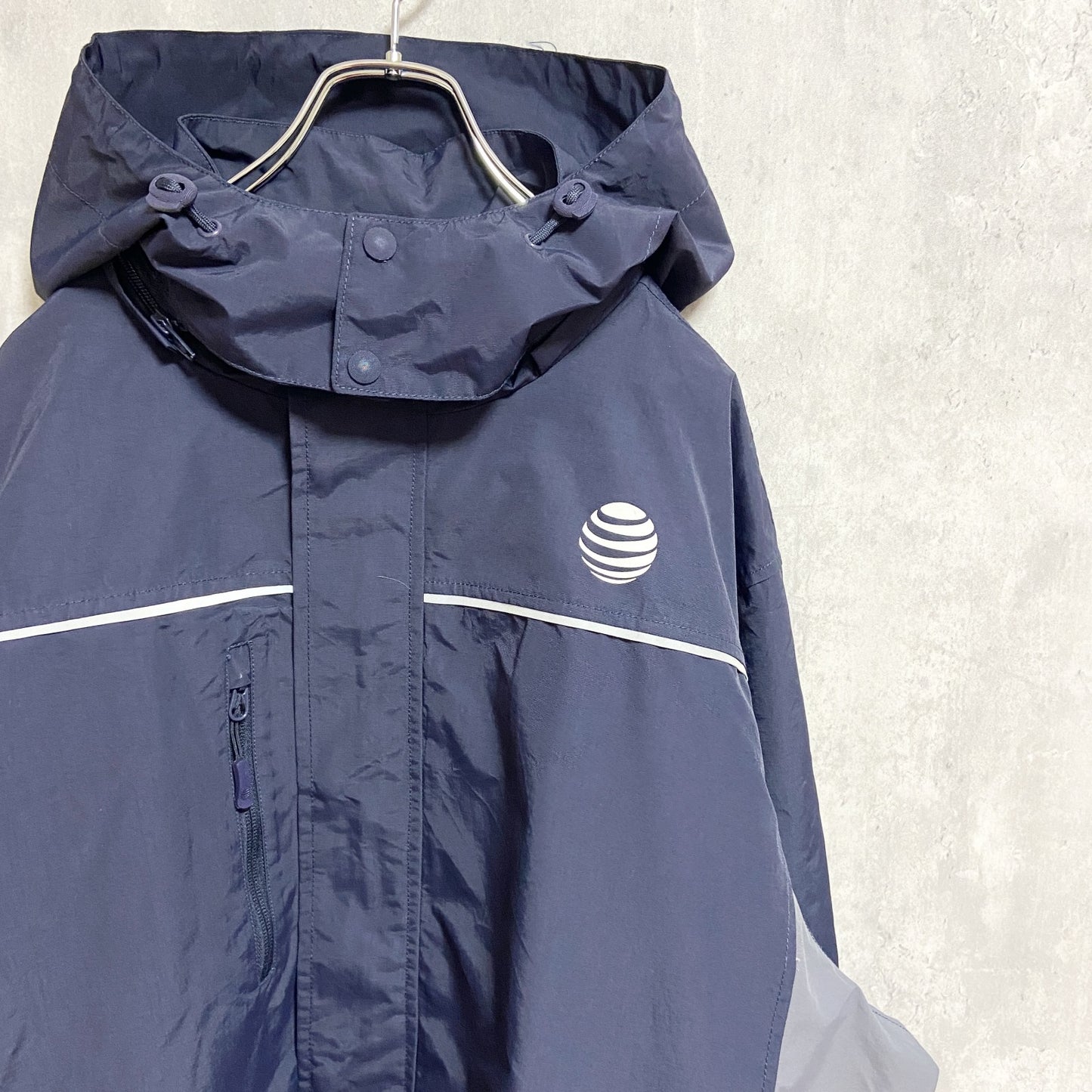 古着 used　AT＆T　ALPINE JACKET アルパインジャケット　長袖ナイロンジャケット　ネイビー　2XLサイズ