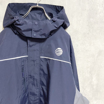 古着 used　AT＆T　ALPINE JACKET アルパインジャケット　長袖ナイロンジャケット　ネイビー　2XLサイズ