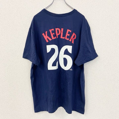 古着 used　NIKE ナイキ　MLB　ミネスタ・ツインズ　KEPLER　半袖ロゴプリントTシャツ　紺　ネイビー　XXLサイズ