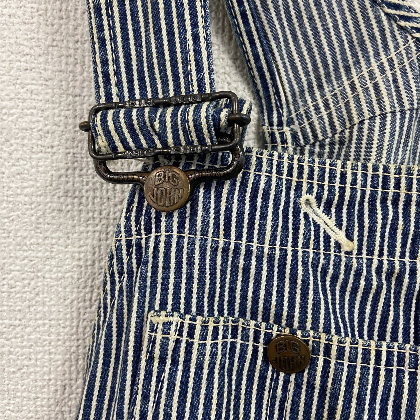 WORLD WORKES　ワールド ワークス　オーバーオール/つなぎ　ストライプ柄　紺　ネイビー