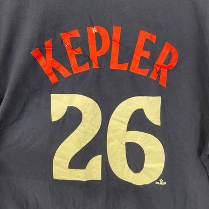 古着 used　NIKE ナイキ　MLB　ミネスタ・ツインズ　KEPLER　半袖ロゴプリントTシャツ　紺　ネイビー　XXLサイズ