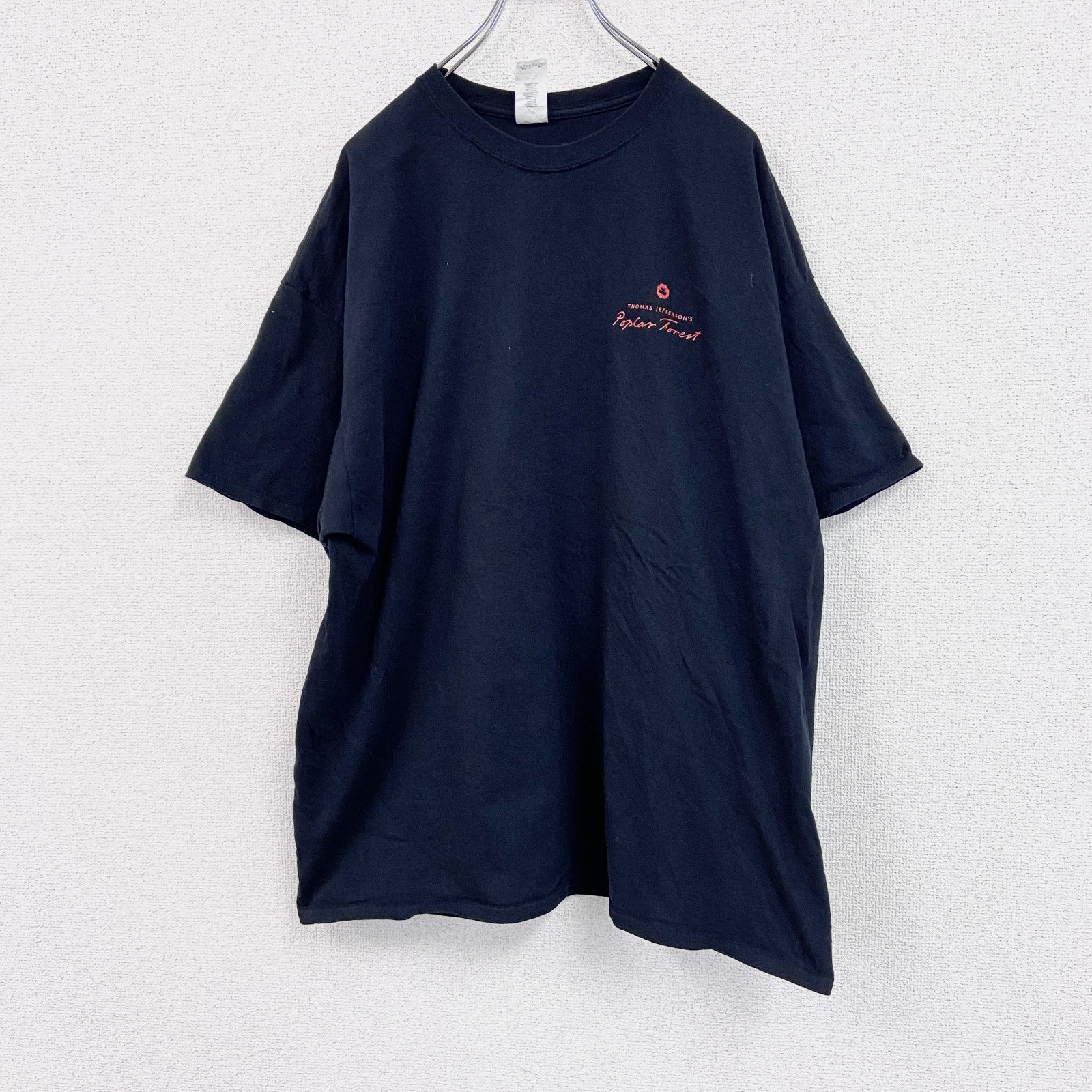GILDAN　ギルダン　半袖プリントTシャツ　POPLAR FOREST　大統領　両面プリント　クルーネック　黒　ブラック　2XLサイズ