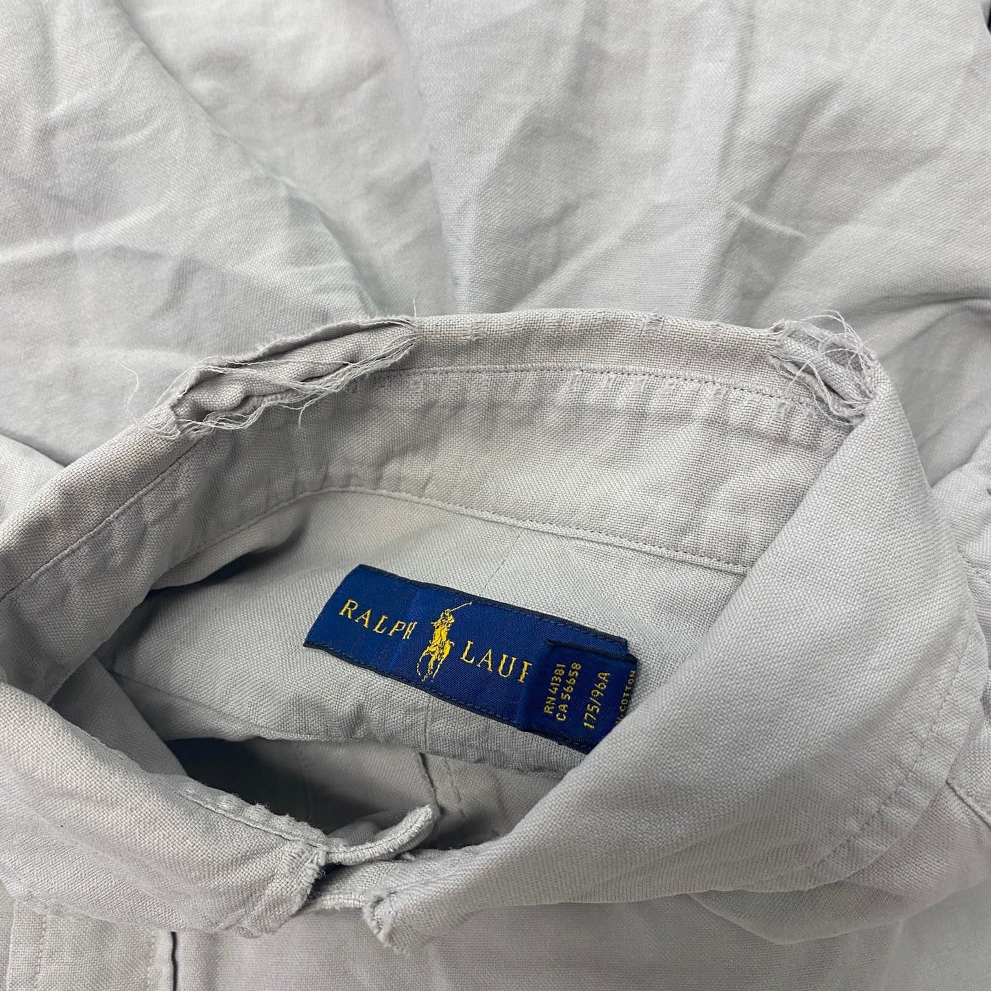 POLO RALPH LAUREN　ラルフローレン　長袖ボタンダウンシャツ　灰色　グレー　Mサイズ