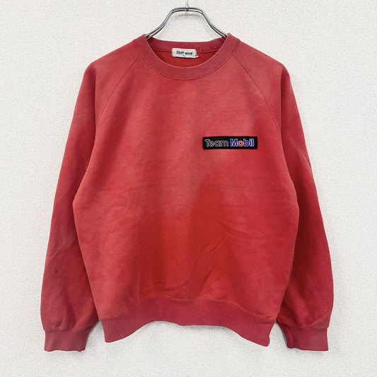Staff wear　Team Mobil　スウェット/トレーナー　ラグランスリーブ　フェード　赤　レッド　Lサイズ