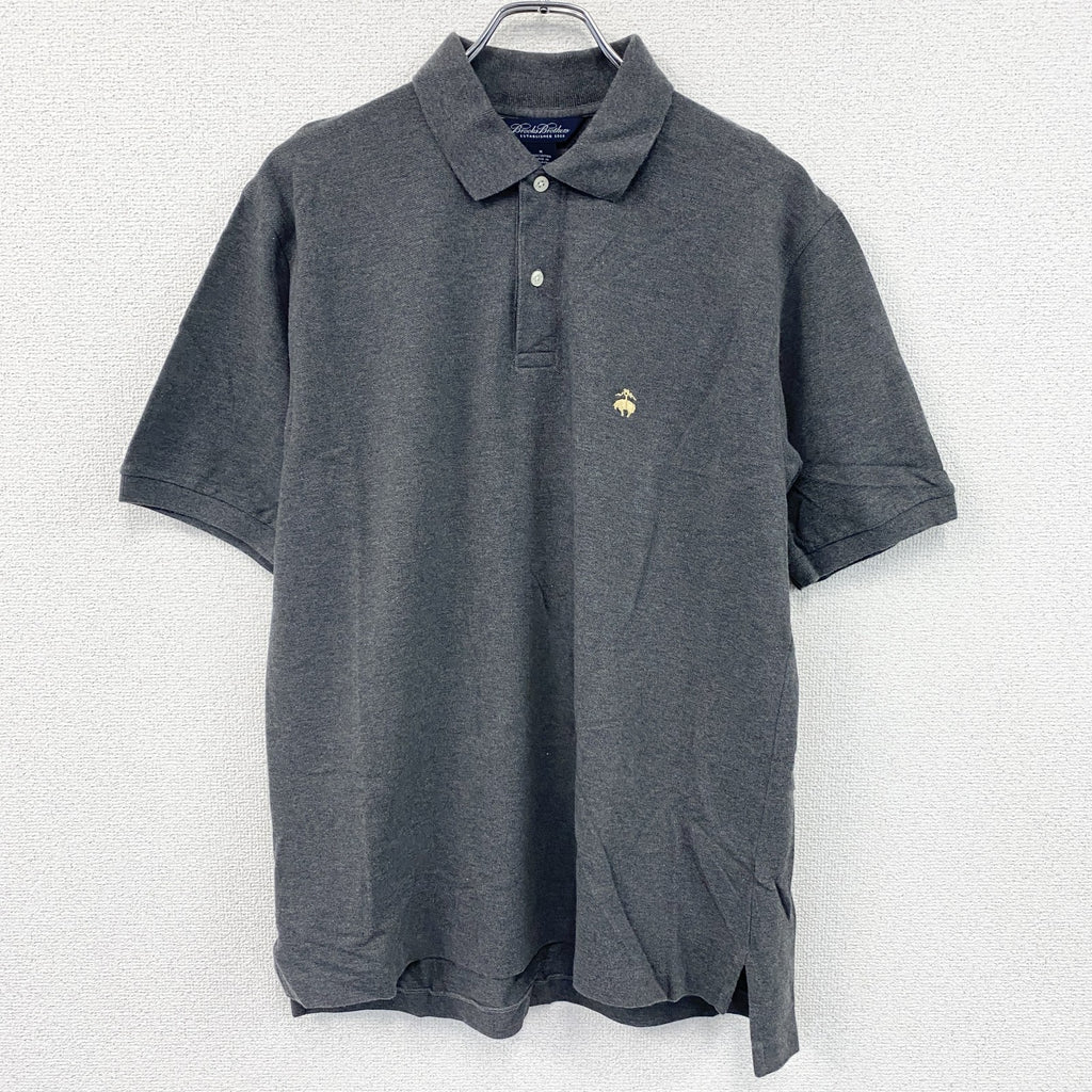 Brooks Brothers　ブルックスブラザーズ　半袖ポロシャツ　グレー　Mサイズ