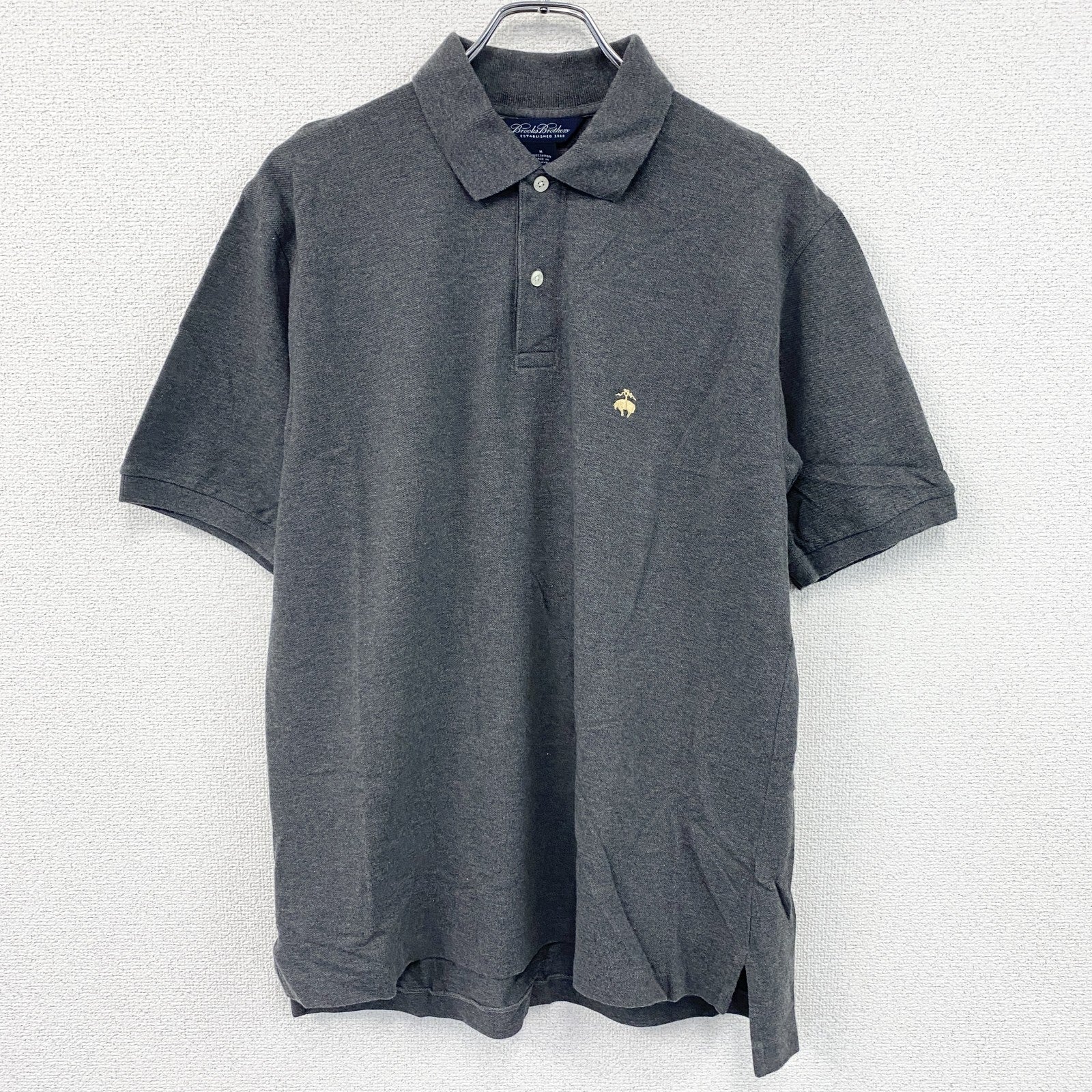 Brooks Brothers　ブルックスブラザーズ　半袖ポロシャツ　グレー　Mサイズ