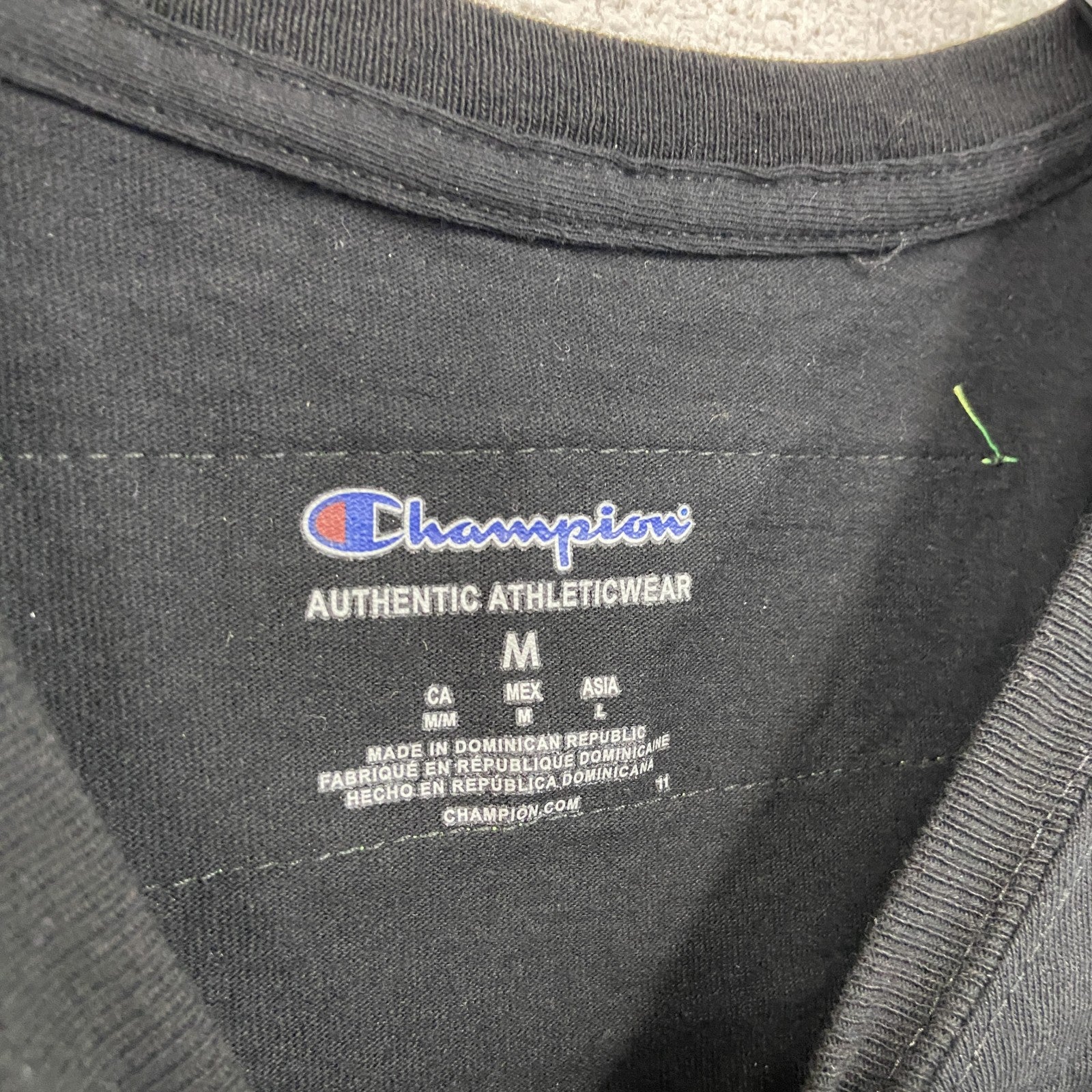 Champion　チャンピオン　半袖プリントTシャツ　黒　ブラック　Mサイズ
