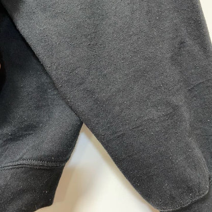 古着 used　Reebok リーボック　長袖ビッグロゴデザインパーカー　フーディー　バイカラー　黒　XＬサイズ
