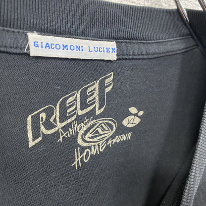 GIACOMONI LUCIEN　REEF　半袖プリントTシャツ　スカル　骸骨　英字プリント　クルーネック　黒　ブラック　XLサイズ