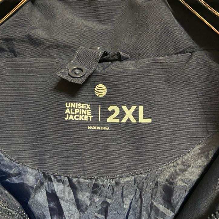 古着 used　AT＆T　ALPINE JACKET アルパインジャケット　長袖ナイロンジャケット　ネイビー　2XLサイズ