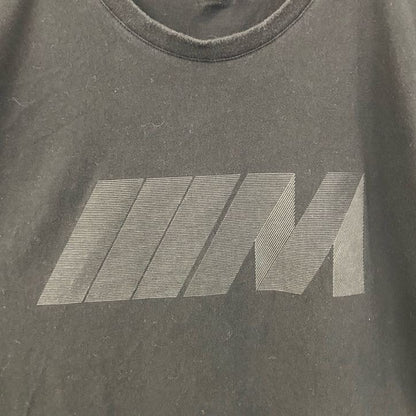 古着 used　BMW　長袖ロゴプリントTシャツ　クルーネック　黒　ブラック　シンプルデザイン　Sサイズ