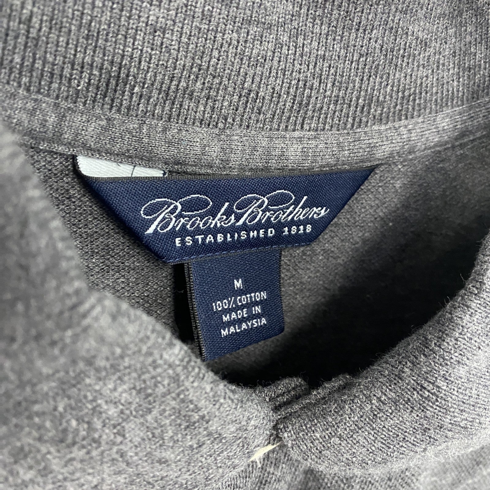Brooks Brothers　ブルックスブラザーズ　半袖ポロシャツ　グレー　Mサイズ