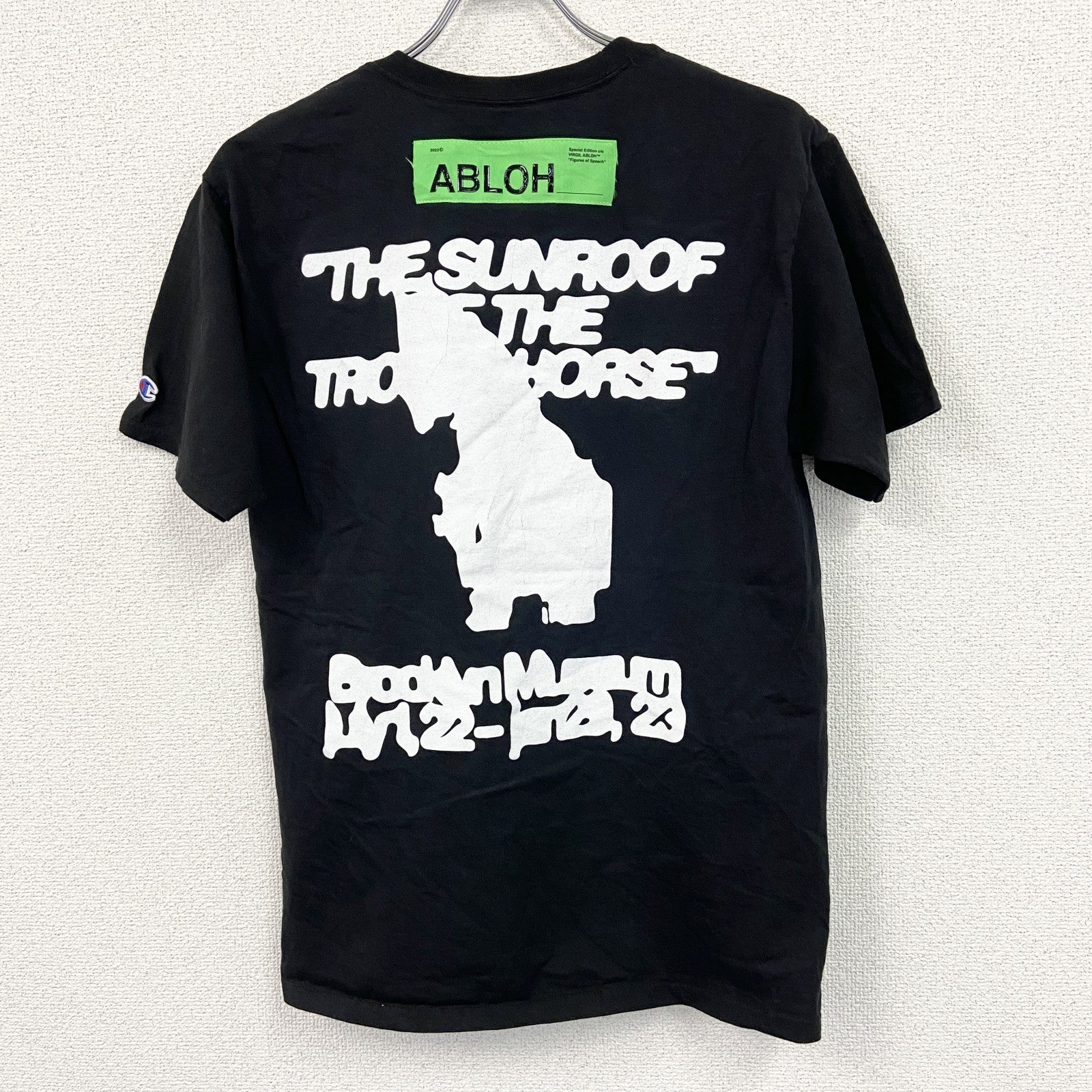 Champion　チャンピオン　半袖プリントTシャツ　黒　ブラック　Mサイズ