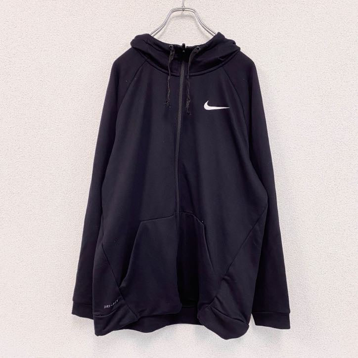 NIKE　ナイキ　フルジップパーカー/フーディー　DRI-FIT　黒　ブラック　Lサイズ