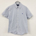 RALPH LAUREN　ラルフローレン　半袖シャツ/ボタンダウンシャツ　チェック　青　白　ブルー　ホワイト　Lサイズ