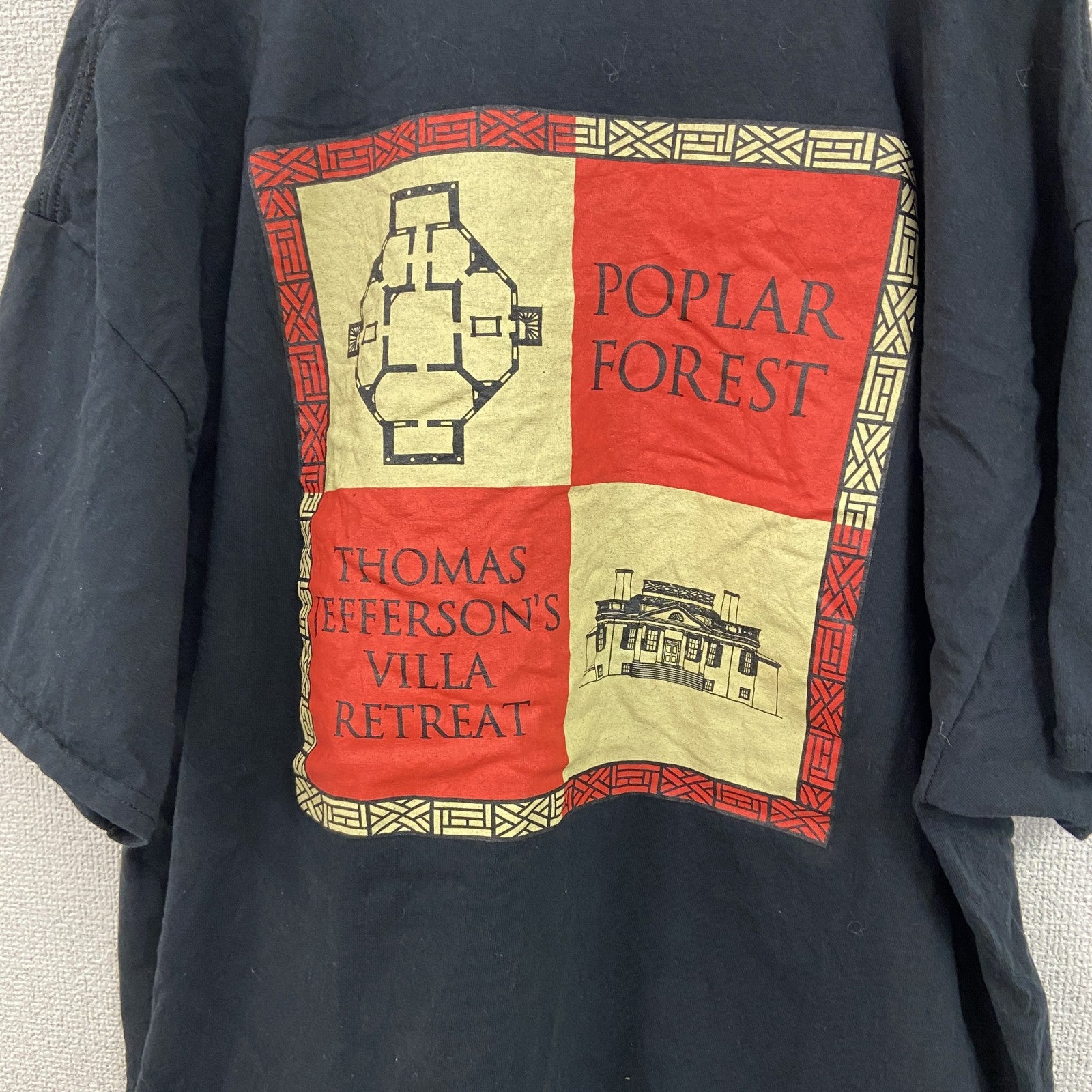 GILDAN　ギルダン　半袖プリントTシャツ　POPLAR FOREST　大統領　両面プリント　クルーネック　黒　ブラック　2XLサイズ