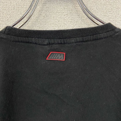 古着 used　BMW　長袖ロゴプリントTシャツ　クルーネック　黒　ブラック　シンプルデザイン　Sサイズ